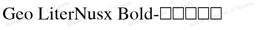 Geo LiterNusx Bold字体转换